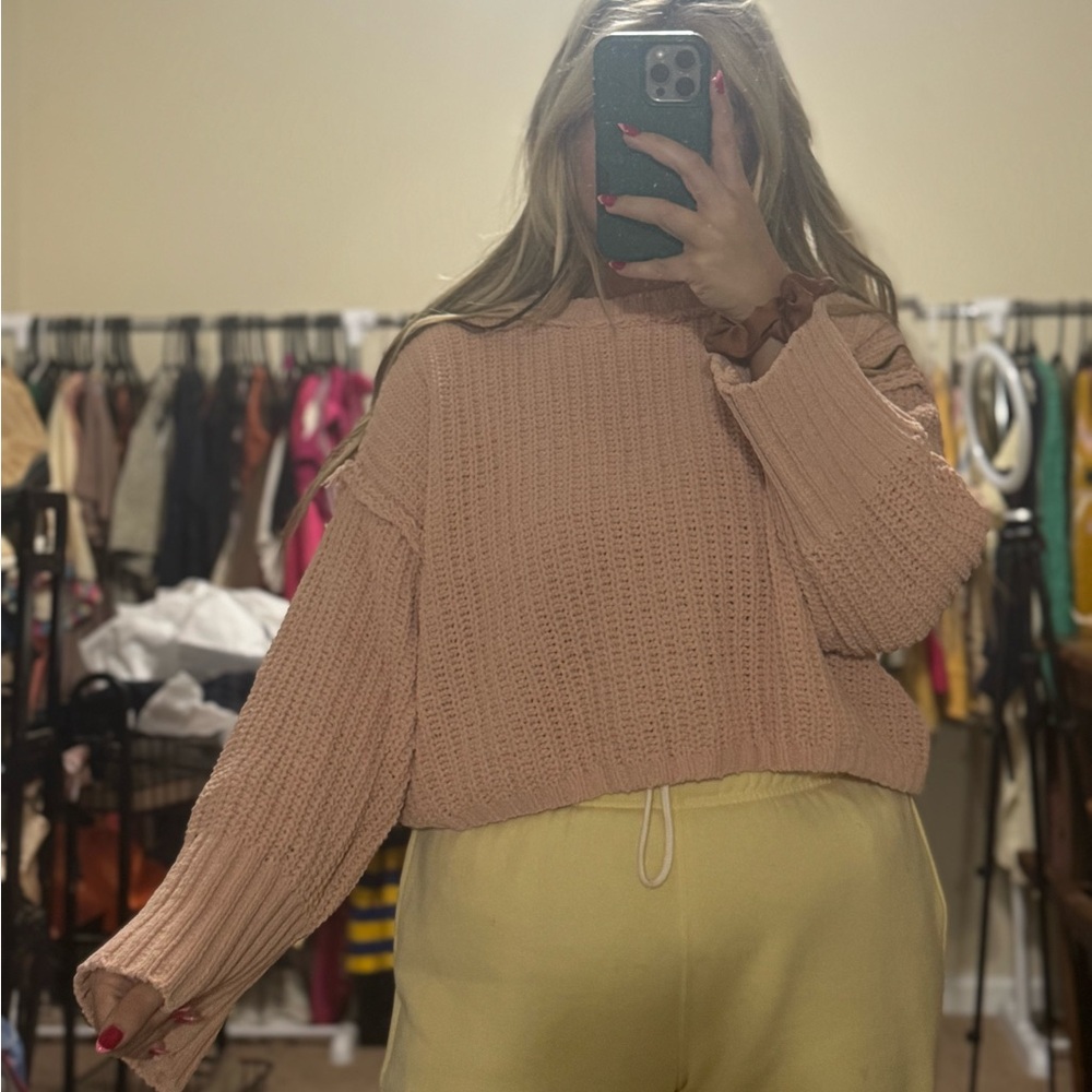 Cozy Knit Sweater in light pink by Wonderly